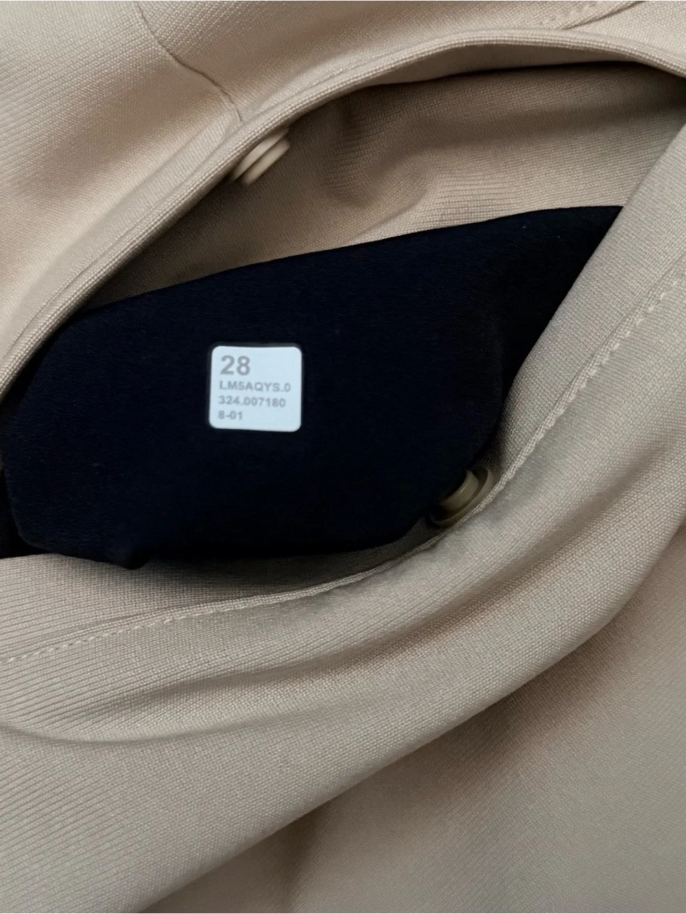 Lululemon Commission Slim Beige Pant Mens 28 Drop Warpstreme Chino LM5AQYS